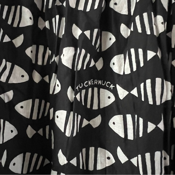 Tuckernuck Piscis Prado Maxi Skirt Ladies size xxl black and white fish design - Picture 7 of 10